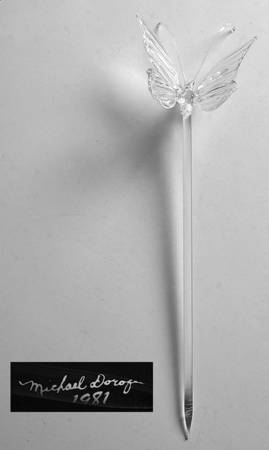 Michael Dorofee Figurines Butterfly Flower Pick - No Box