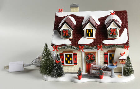 Christmas Lane-Snow Village The Cardinal House - Boxed