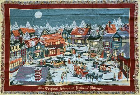 Dickens Village Woven Throw Series Second In Series Woven Throw - Boxed