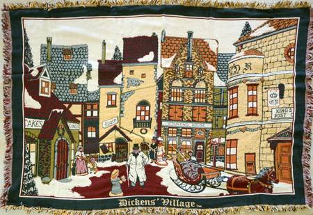 Dickens Village Woven Throw Series First In Series Woven Throw - With Box