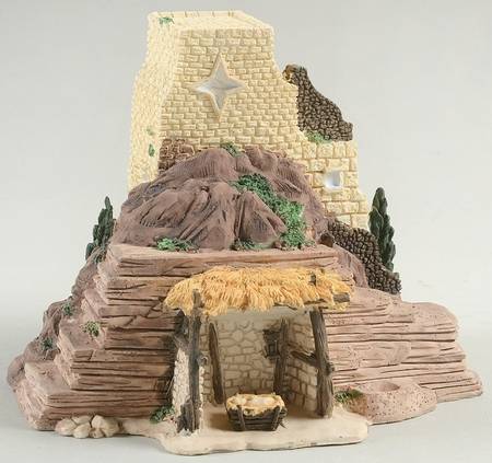 Little Town of Bethlehem Miniatures Manger With Jesus - No Box