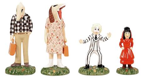 Trick Or Treat Lane - Snow Village Halloween Beetlejuice Trick Or Treaters - Boxed