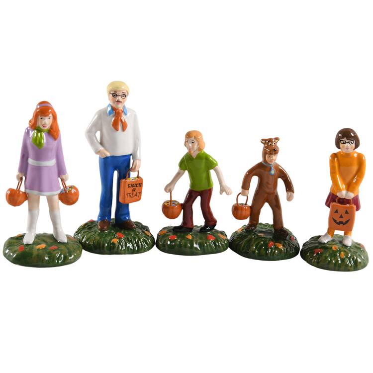 Trick Or Treat Lane - Snow Village Halloween Scooby Doo Trick Or Treaters - Boxed