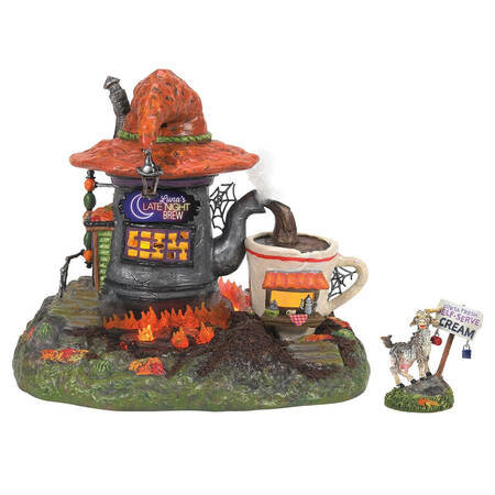 Witch Hollow-Snow Village Halloween Luna's Late Night Brew - Platinum Editio - Boxed