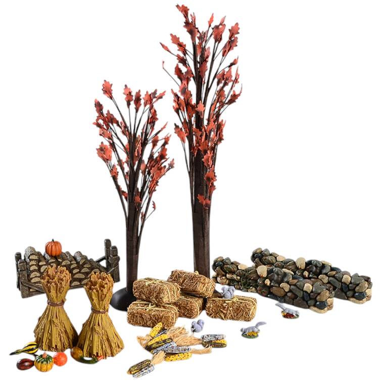 Harvest Collection Accessories Autumn Landscape Set Of 27 - Boxed