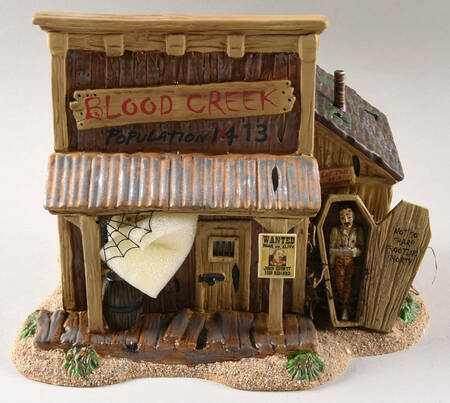Haunted Rails - Snow Village Halloween Blood Creek Jailhouse - Boxed