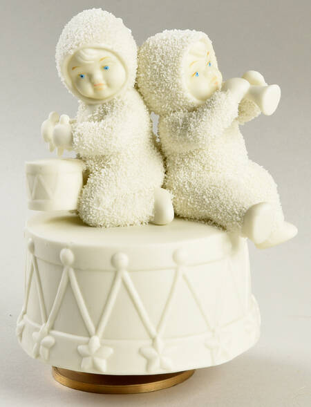 Snowbabies Music Boxes Play Me A Tune-Little Drummer Boy - Boxed