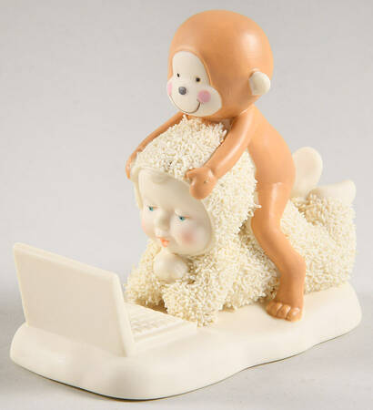 Snowbabies Storybook Collection Get A Monkey Off Your Back - With Box