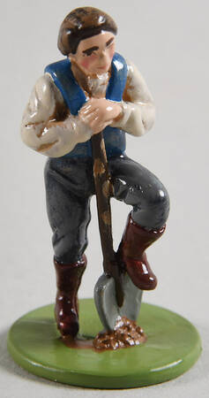 At the Bothy-Miniatures Farmhand And Spade - Boxed