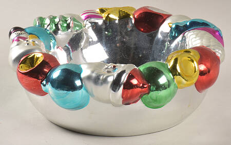 Holiday Dazzle Bowl-Santa/Snowman - With Box