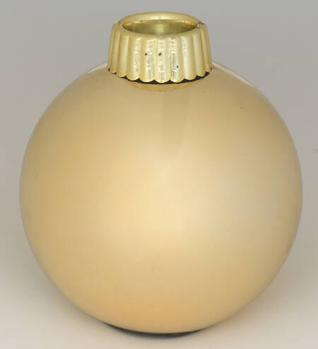 Mercury Glass Candle Holders Gold Ornament Taper Holder - With Box