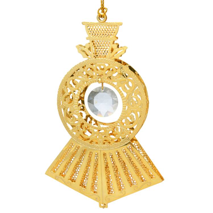 Gold-And-Crystal Ornaments Train - No Box