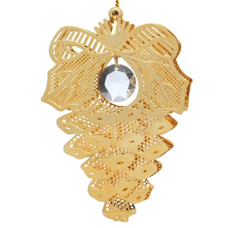 Gold-And-Crystal Ornaments Misteltoe - No Box