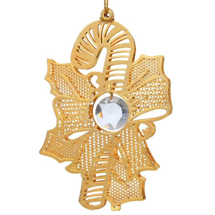 Gold-And-Crystal Ornaments Candy Cane - No Box
