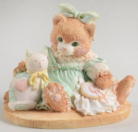 Calico Kittens Friendship Is Sewn Stitch By Stitch - No Box