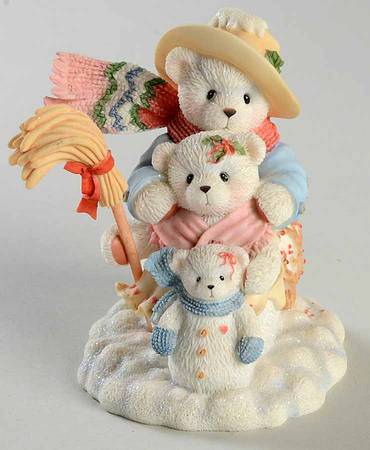 Cherished Teddies Snow Bears Adam,Claire,&Kirsty-From Big To Small, O - Boxed