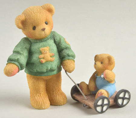 Childhood Memories-Cherished Teddies Russell & Ross-Thanks For Teaching Me Ab - Boxed