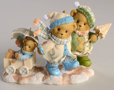 Cherished Teddies Tom, Jean & Eric-With Winter Upon Us - Boxed