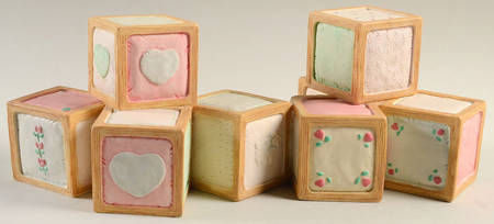 Cherished Teddies Quilted Blocks Display - With Box Bx789