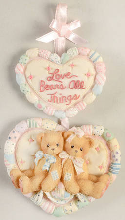 Cherished Teddies Love Bears All Things Plaque - With Box Bx787