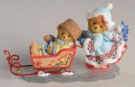 Cherished Teddies Rob & Ria, Sleigh Bells Ring For A Merry - With Box Bx753