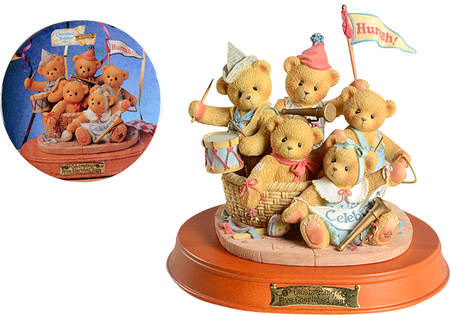 Cherished Teddies Strike Up The Band $ Give The Five Cheir - Boxed