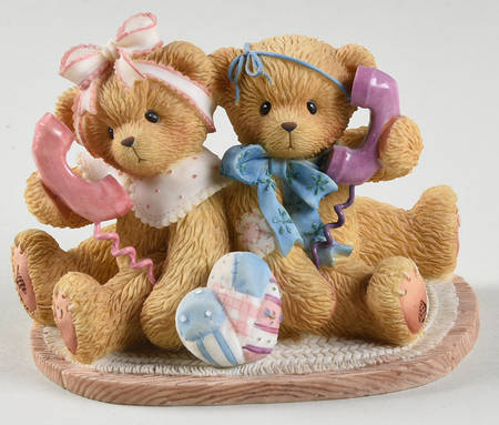 Childhood Memories-Cherished Teddies Judy & Diane-I'm Just A Phone Call Away - Boxed