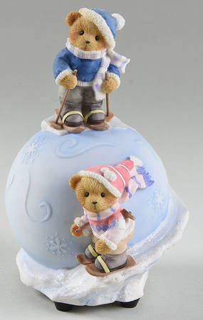 Cherished Teddies Havin' A Snowball, Musical - With Box