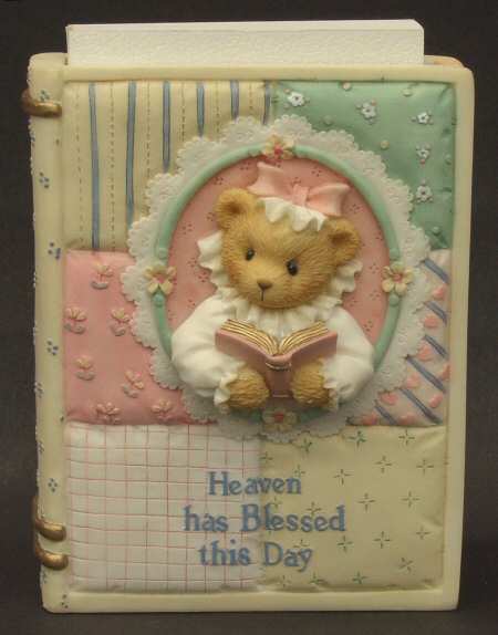 Cherished Teddies Girl Bible Holder - With Box