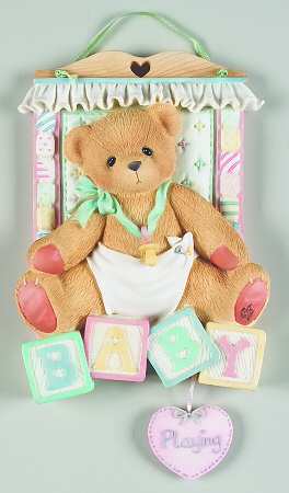 Cherished Teddies Baby Sleeping Wall Plaque - Boxed