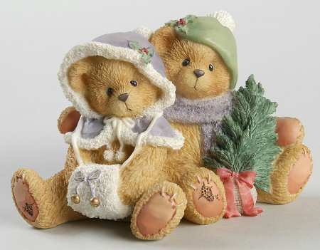 Cherished Teddies Cheryl And Carl-Wishing You A Cozy Chris - Boxed