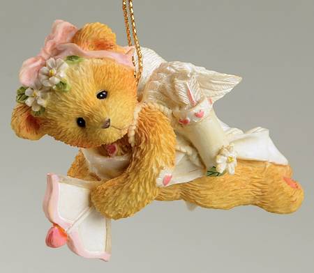 Cherished Teddies Ornament Sending You My Heart-Girl - Boxed
