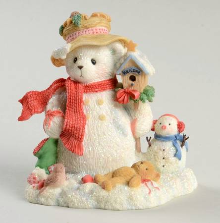 Cherished Teddies Snow Bears Merry- In The Neadow We Can Build A Snow - Boxed