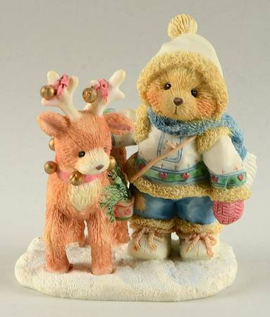 Cherished Teddies Nils-Near And Deer For Christmas - Wtih Box Bx385