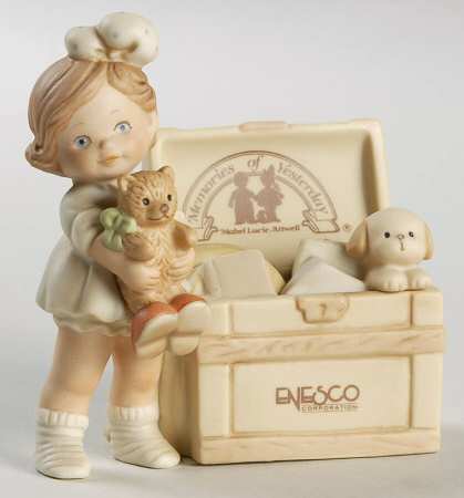 Memories of Yesterday Girl With Trunk Toy Chest - Boxed