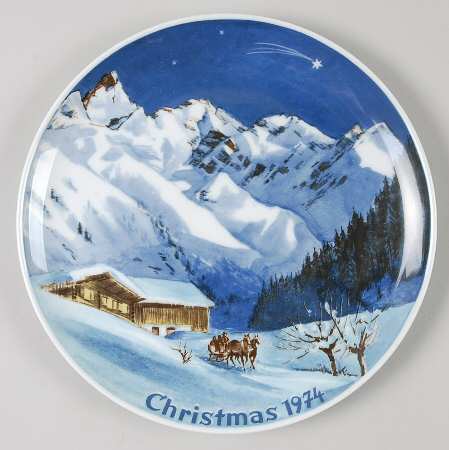 Christmas Plate Einoedsbach Near Oberstdorf - Boxed