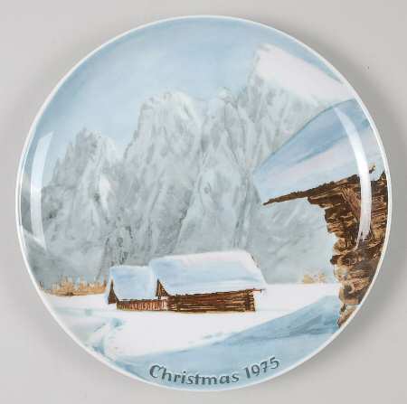 Christmas Plate Langkofel Mountains - Boxed