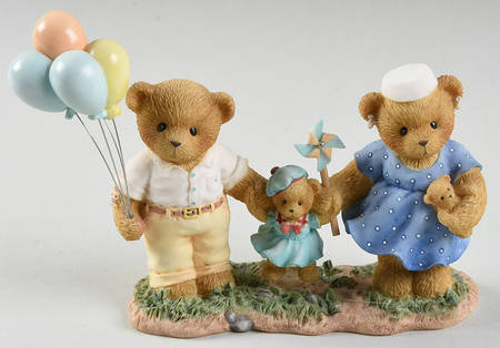 Cherished Teddies Collector Club Figures John, Emily, & Katie - Boxed