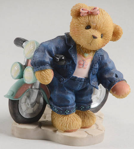 Cherished Teddies Collector Club Figures Deena Wilde Motorcycle - Boxed