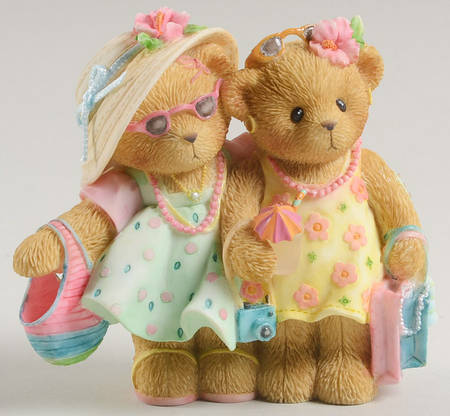 Cherished Teddies Collector Club Figures Roslyn & Adele Setting Sail 2006 Cruise - Boxed