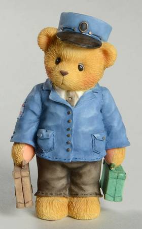 Cherished Teddies Collector Club Figures Lloyd-With Green Suitcase - Boxed