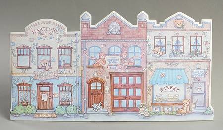 Cherished Teddies Collector Club Figures Hartford Printing Co Backdrop - No Box