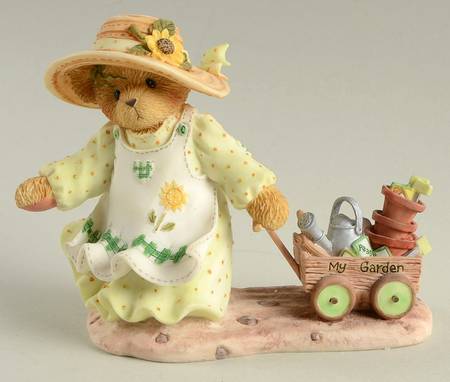 Cherished Teddies Collector Club Figures Savannah-Tends Her Garden W/ Love & Care - Boxed
