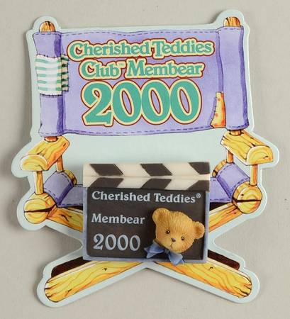 Cherished Teddies Collector Club Figures Club Membership Pin-2000 - No Box