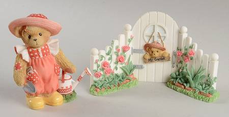 Cherished Teddies Collector Club Figures Eloise & Her Garden Gate - Boxed