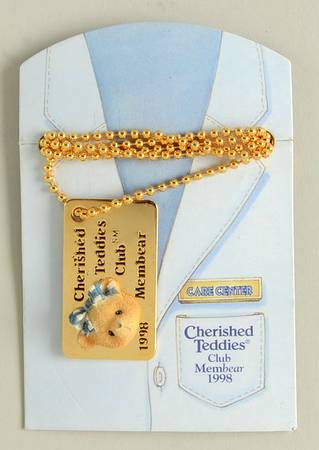Cherished Teddies Collector Club Figures Club Membership Necklace-1998 - No Box