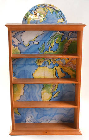 Across the Seas-Cherished Teddies Wooden Display Shelf - Display Rack Wood