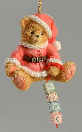 Holiday Dangling Blocks-Cherised Teddies Ho Ho Blocks-Ornament - Boxed