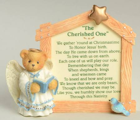 Cherished Teddies Nativity The Cherished One-Nativity Prayer Plaque - Boxed