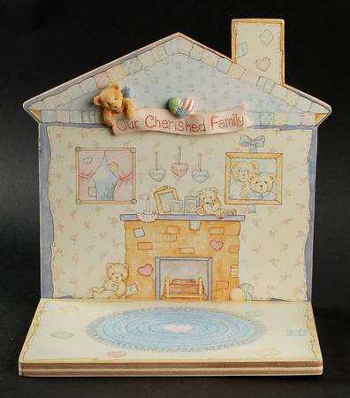 Our Cherished Family Wood House Display - Boxed